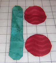 Pieces of a puck, cut out